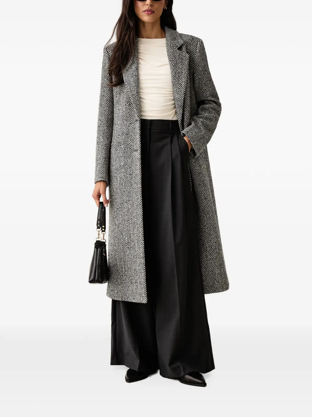 DKNY ruched long-sleeve top Wit