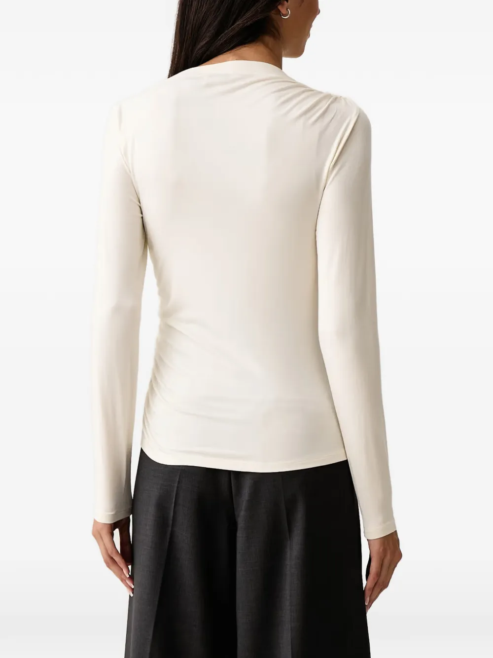 DKNY ruched long-sleeve top Wit