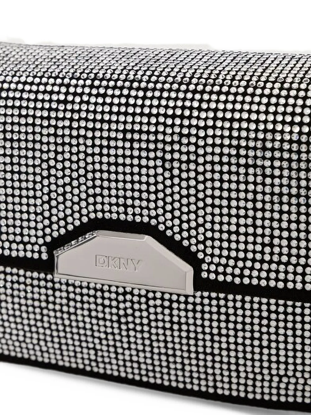 DKNY crystal-embellished logo-plaque tote bag Zwart