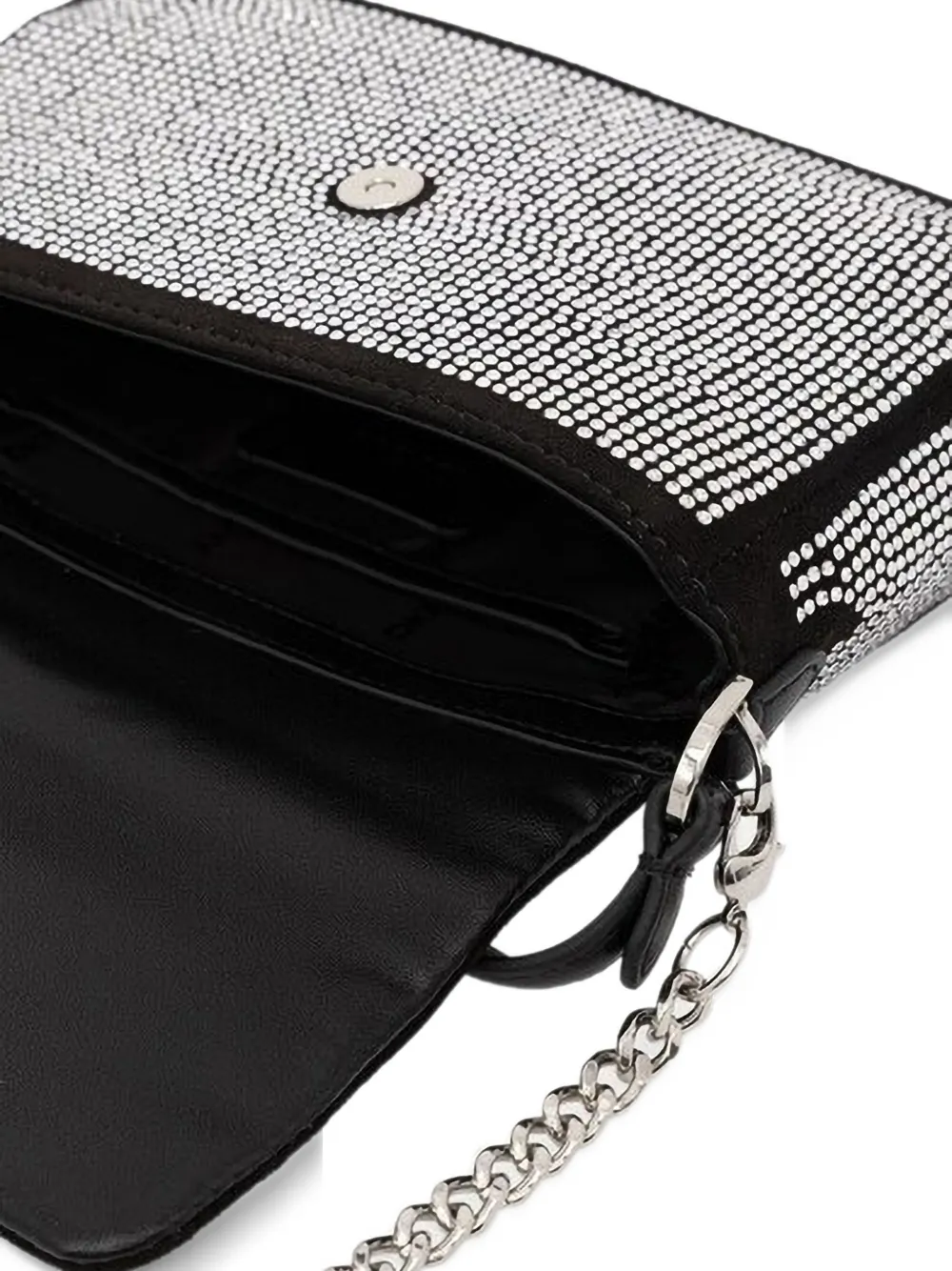 DKNY crystal-embellished logo-plaque tote bag Zwart
