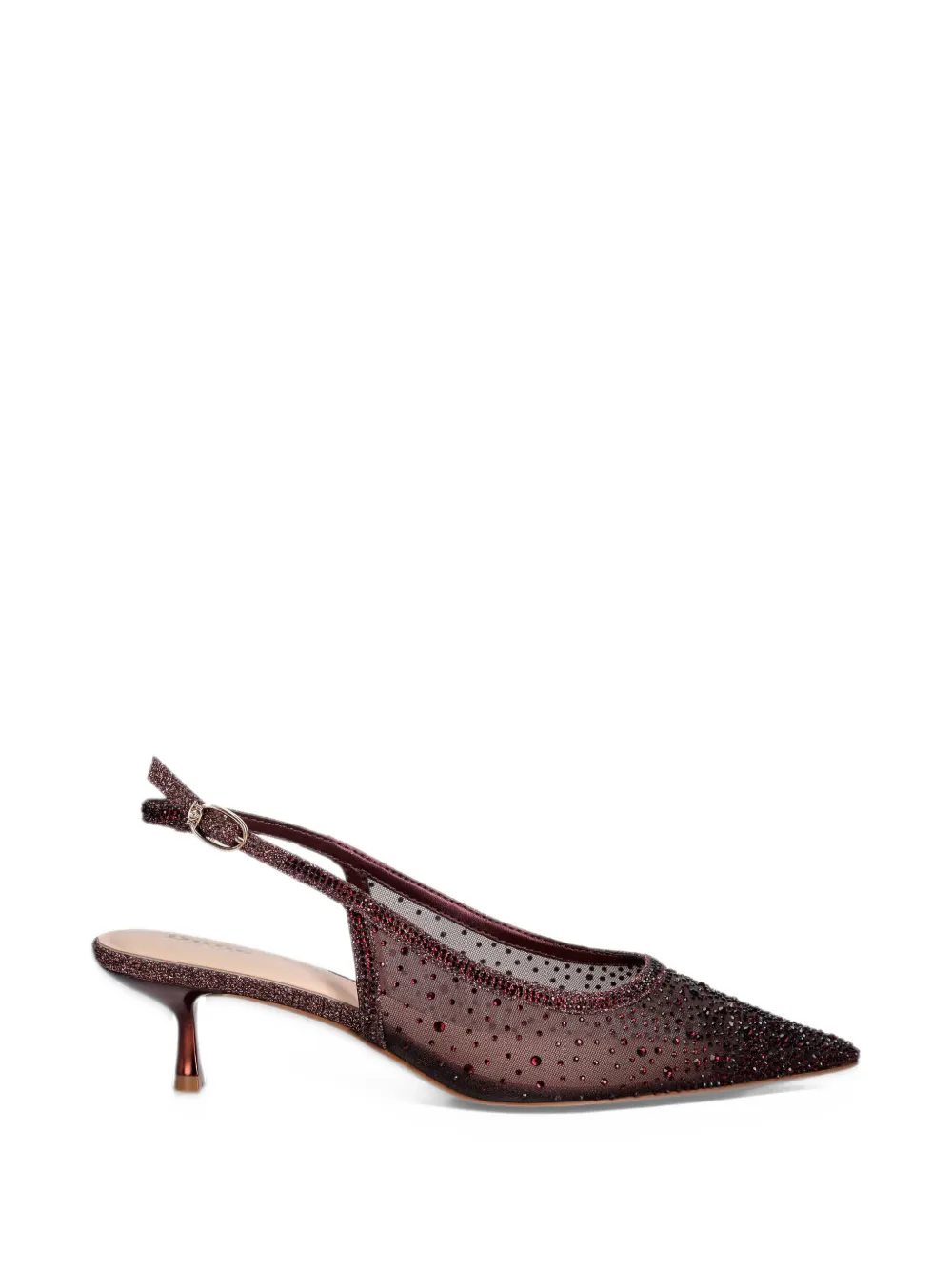 Dune London Cirelle crystal-embellished mesh pumps - Rouge Dune London Cirelle crystal-embellished mesh pumps - Rouge