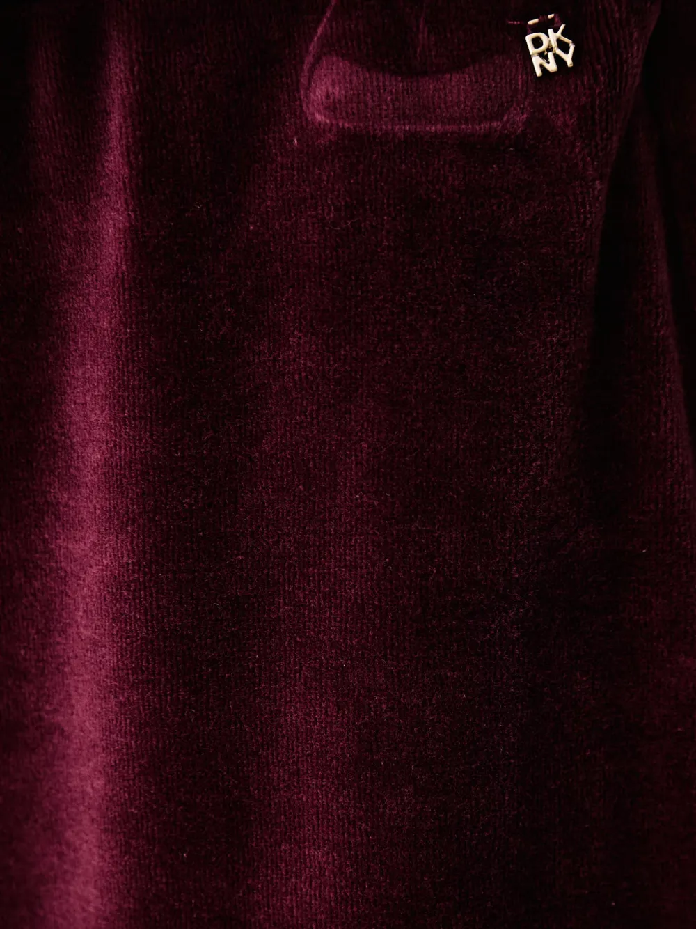 DKNY velvet-texture wide-leg trousers Rood