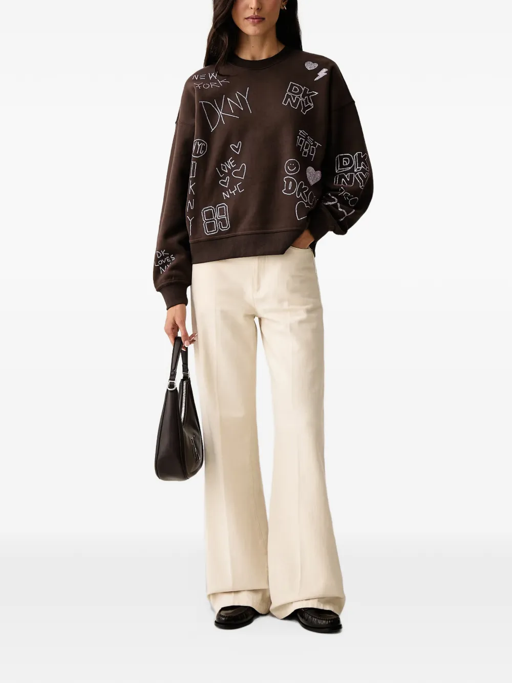 DKNY rhinestone-embellished sweatshirt Bruin
