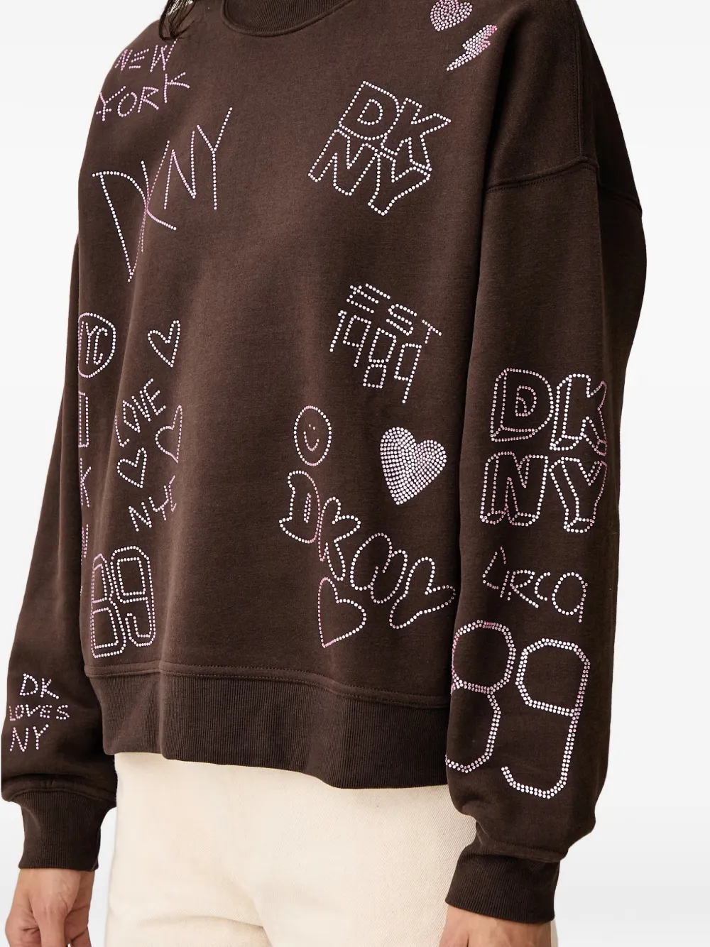 DKNY rhinestone-embellished sweatshirt Bruin