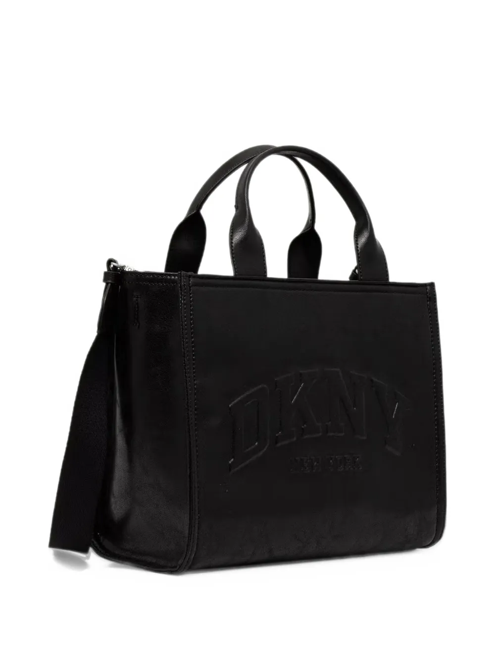 DKNY logo-embossed tote bag Zwart
