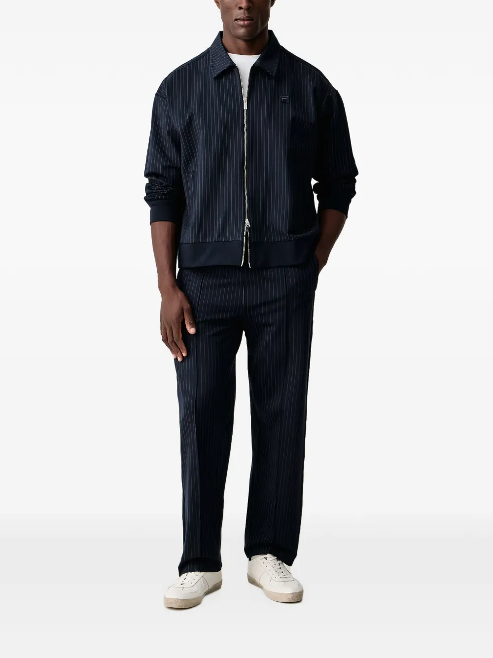 Fila Padola jack met krijtstreep en logo-patch Blauw