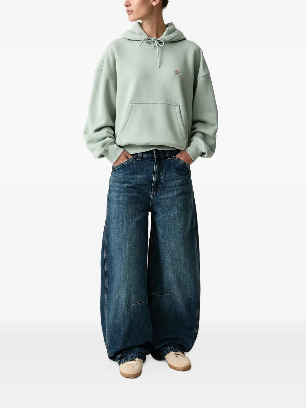 DICKIES Hoodie met logopatch Groen
