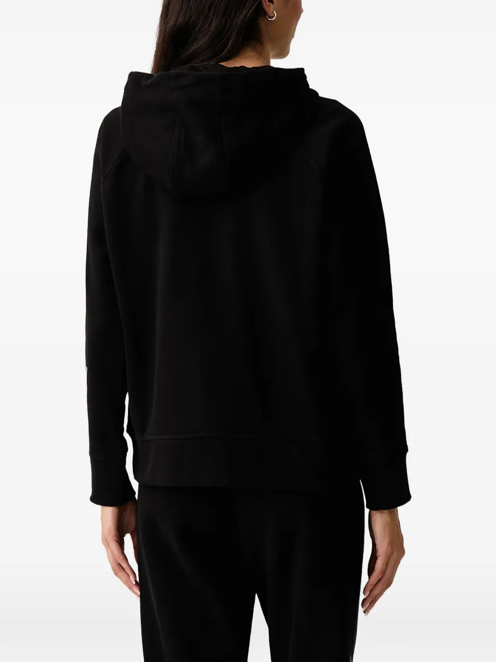 DKNY logo-print rhinestone-embellished hoodie Zwart