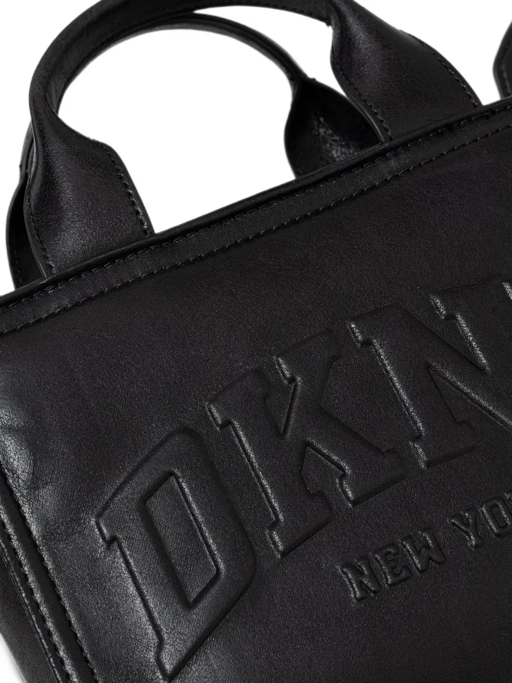 DKNY logo-embossed tote bag Zwart
