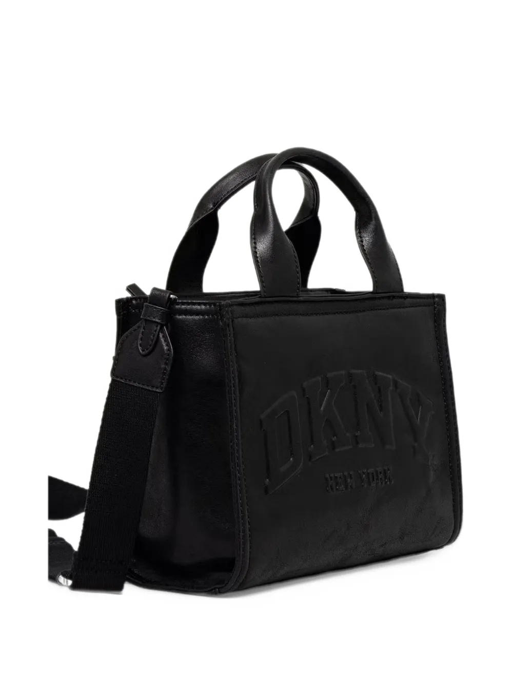 DKNY logo-embossed tote bag Zwart