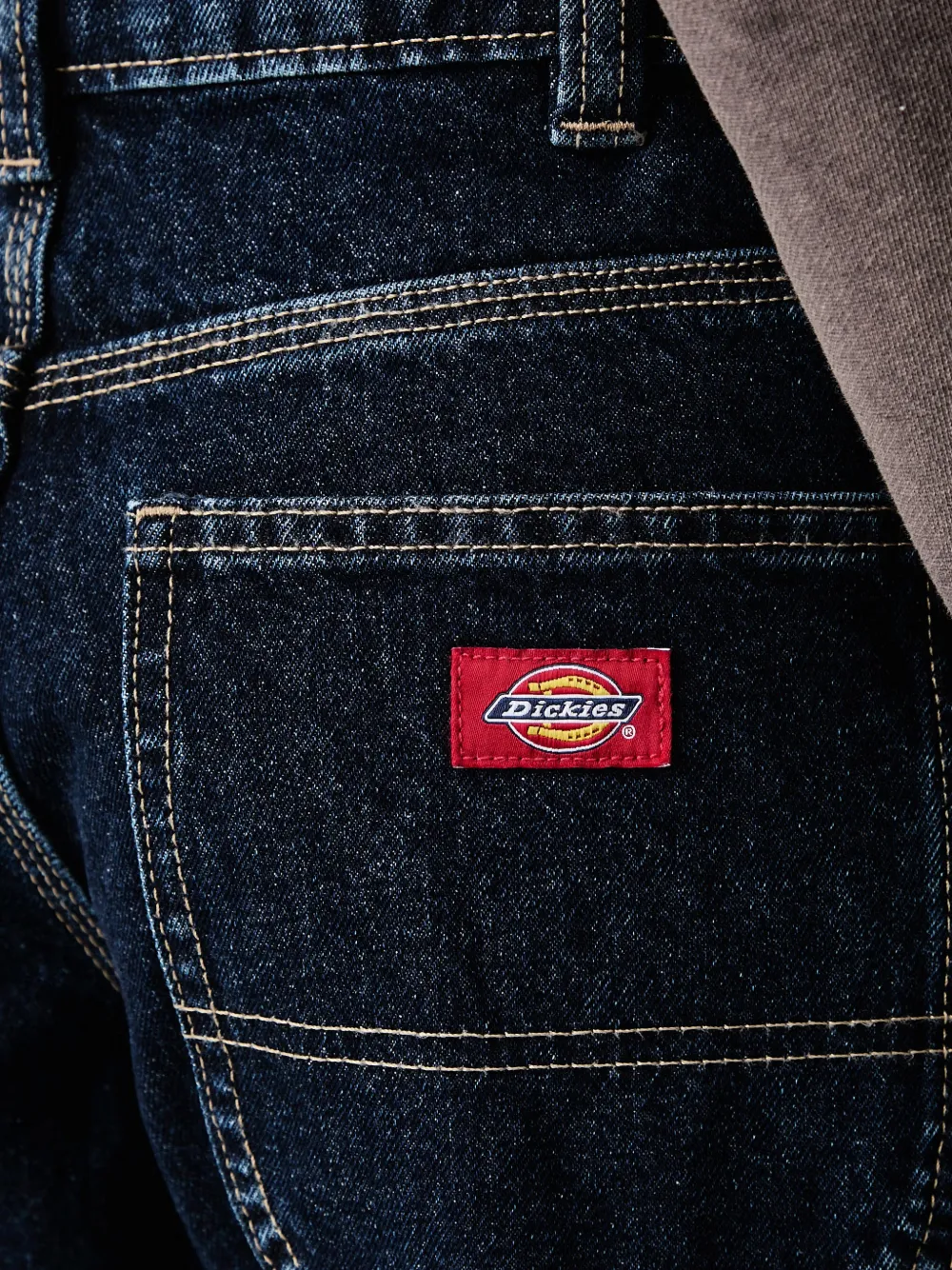DICKIES Jeans met logopatch Blauw