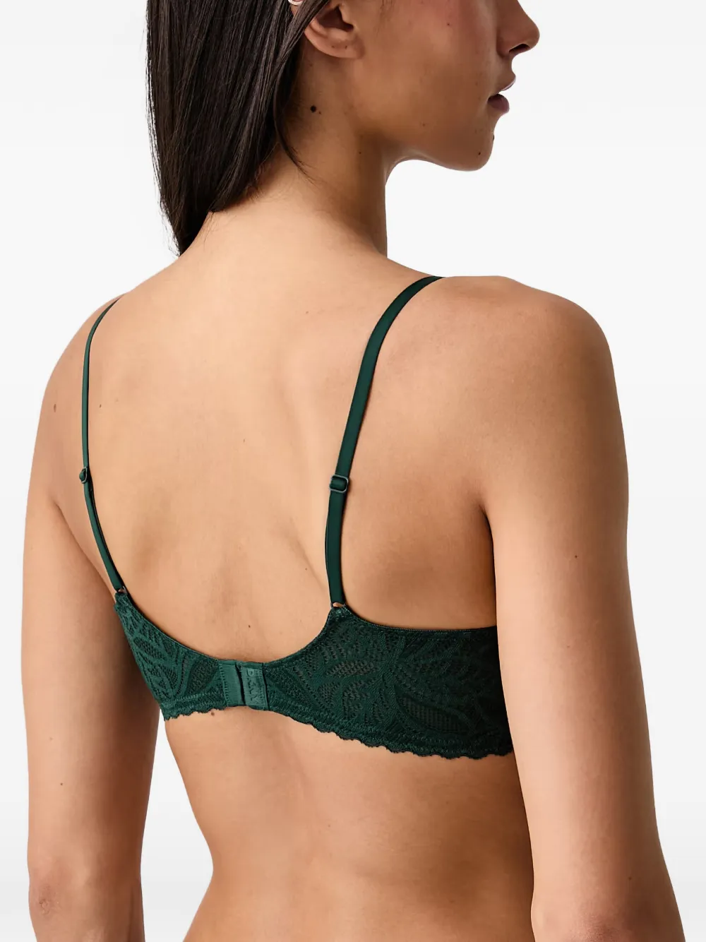 DKNY lace-patterned underwired bra Groen