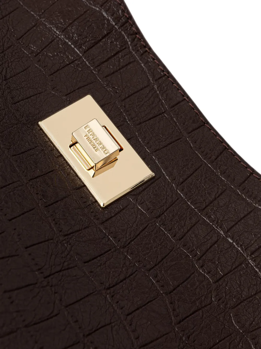 ERMANNO FIRENZE crocodile-effect tote bag Bruin