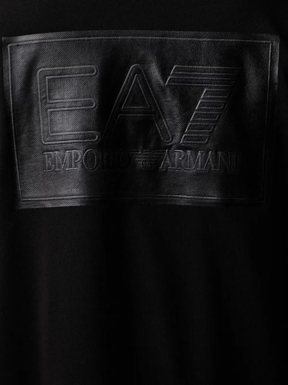 Ea7 Emporio Armani logo-patch zip-up hoodie Zwart