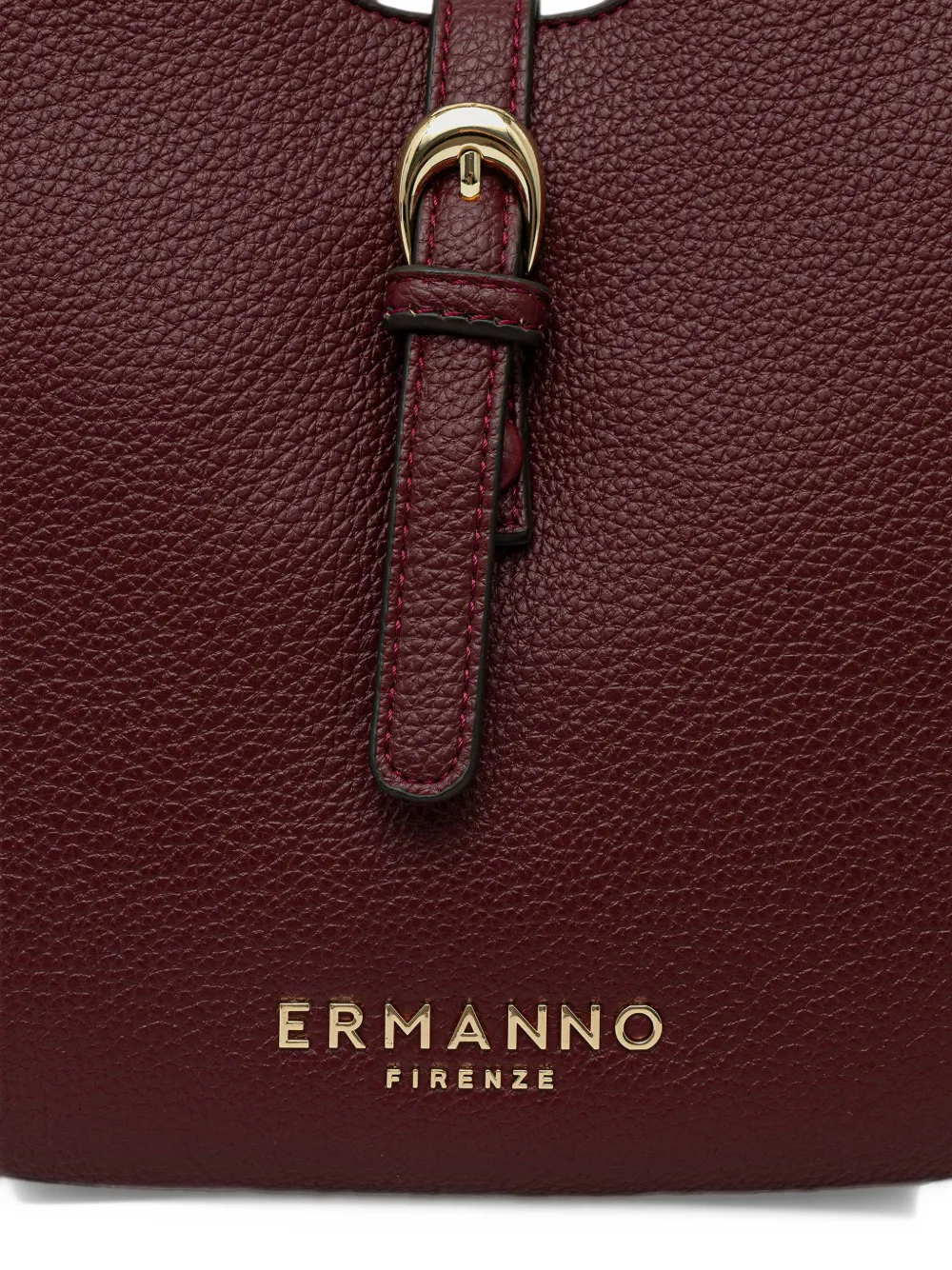 ERMANNO FIRENZE buckle-detail logo-print shoulder bag Rood
