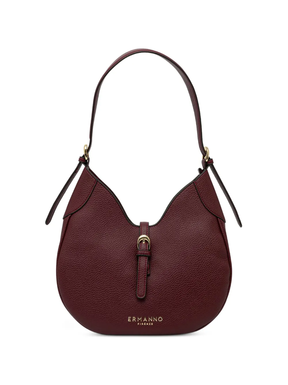 ERMANNO FIRENZE buckle-detail logo-print shoulder bag - Rosso