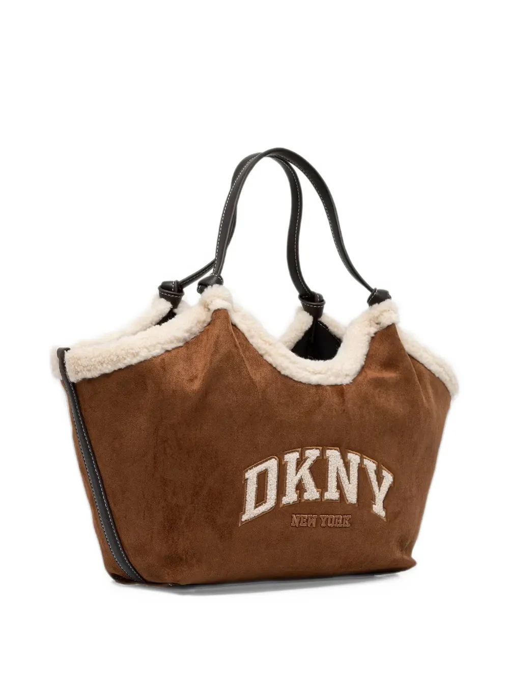 DKNY medium Paula logo-patch tote bag Bruin