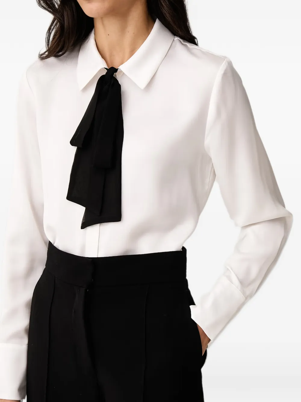 DKNY Blouse met strikdetail Wit