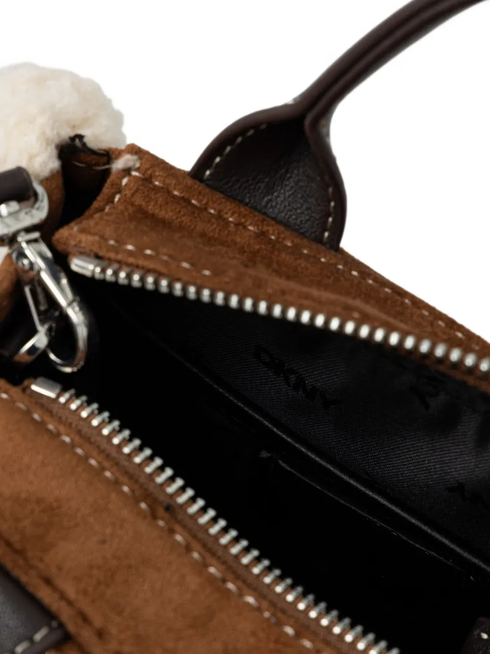 DKNY logo-patch two-way mini bag Bruin