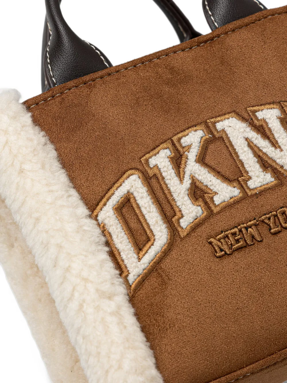 DKNY logo-patch two-way mini bag Bruin