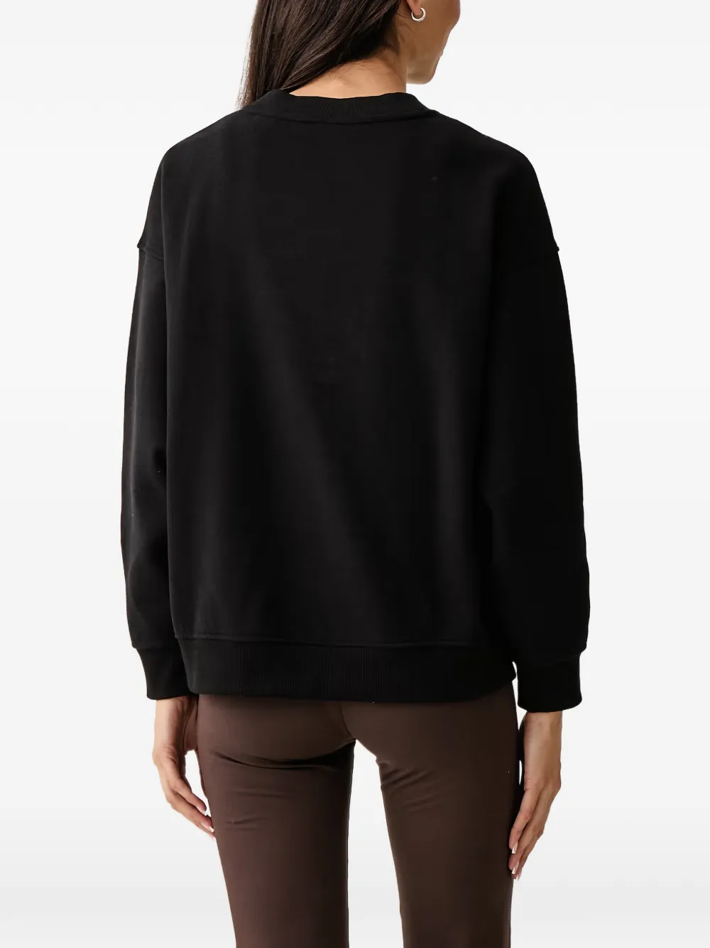 DKNY leopard-print logo sweatshirt Zwart