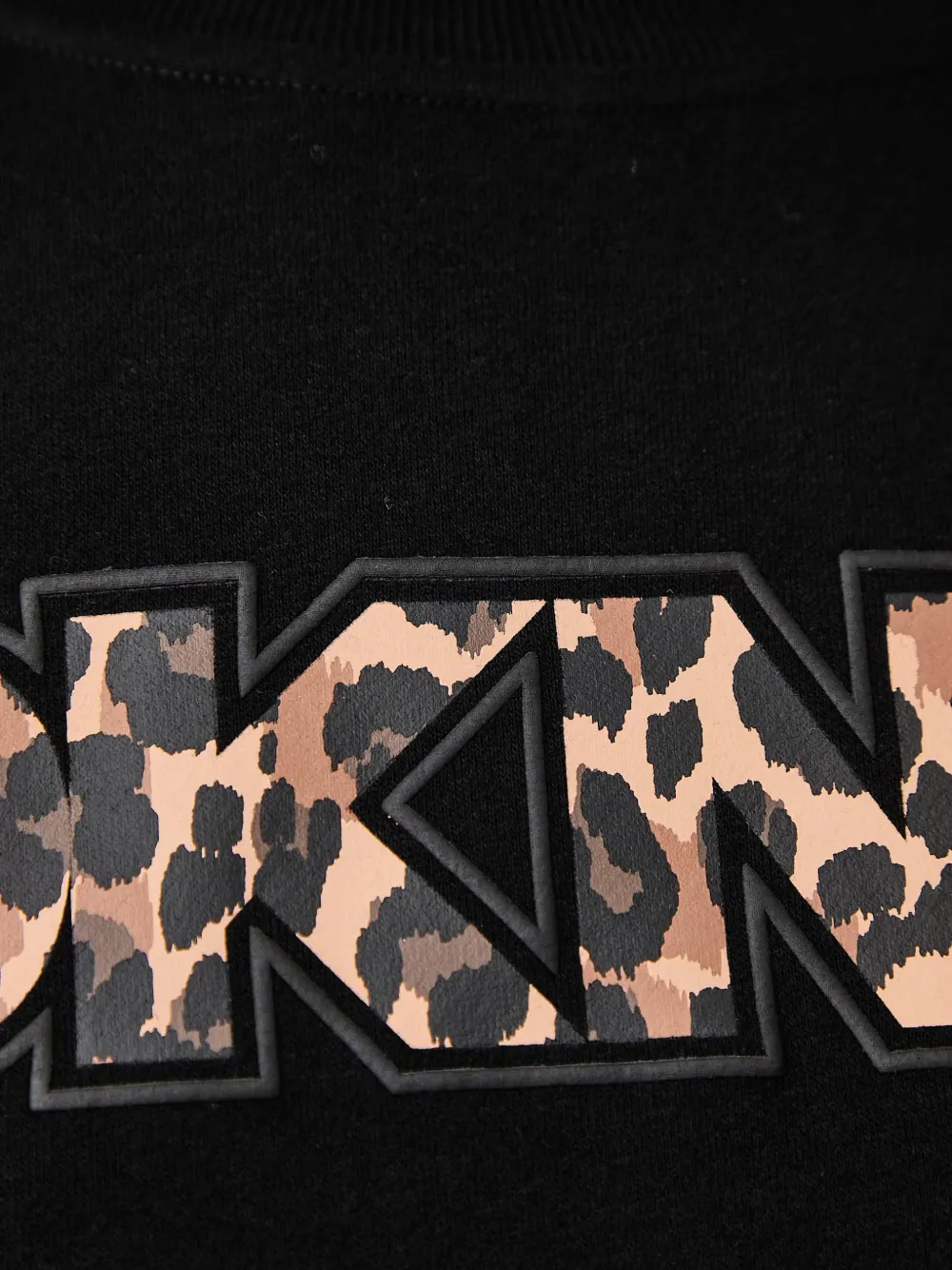DKNY leopard-print logo sweatshirt Zwart