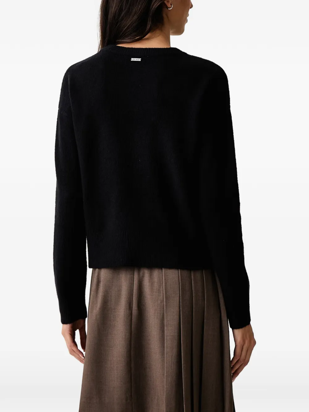 DKNY asymmetric button-fastening cardigan Zwart