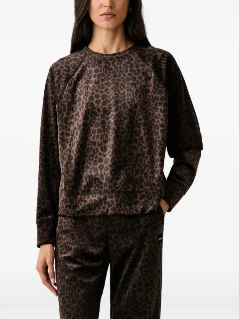 DKNY leopard-print raglan-sleeve sweatshirt