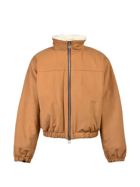 BREATH zip-up panelled jacket