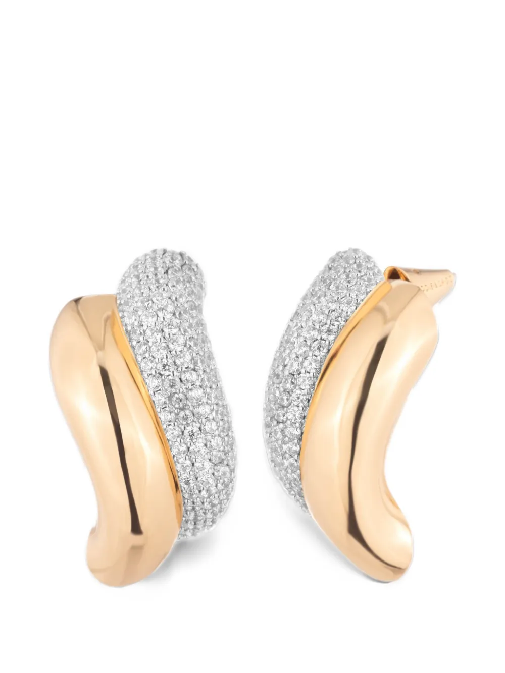 Eddie Borgo torsade crystal-pavé earrings - Oro