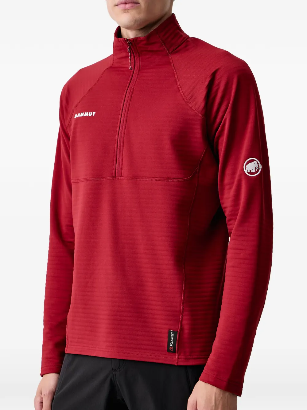 Mammut Taiss ML trui met raglanmouwen en kwartrits Rood