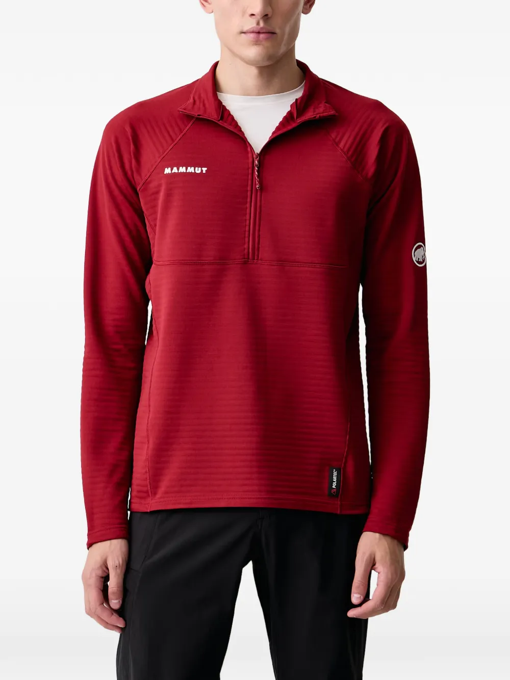 Mammut Taiss ML trui met raglanmouwen en kwartrits Rood