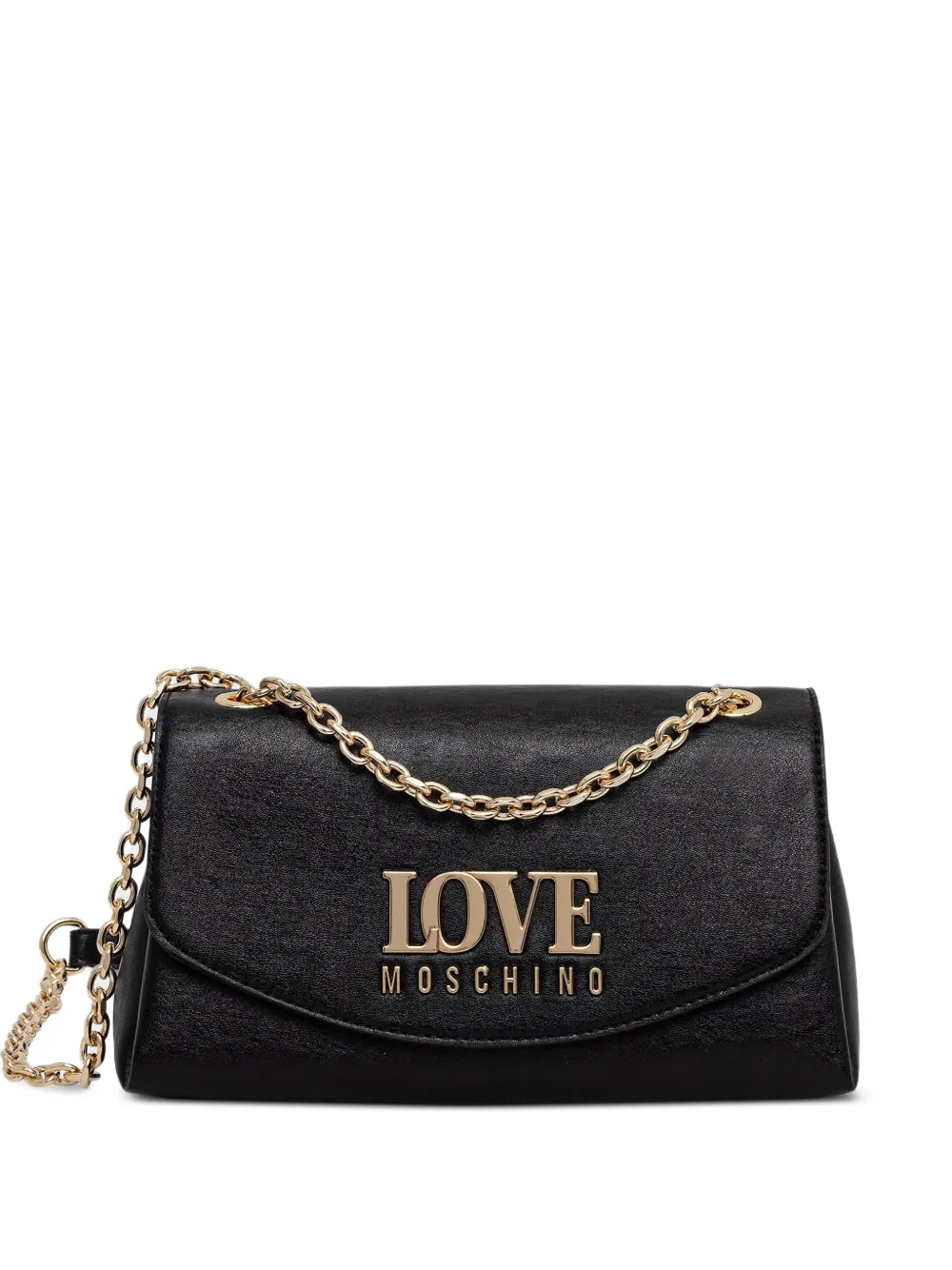 Love Moschino logo-plaque shoulder bag - Nero