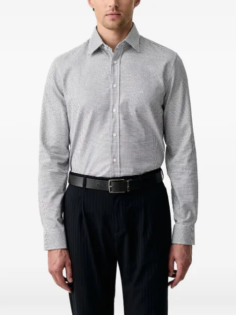 Michael Kors slim-fit stretch cotton Dobby shirt