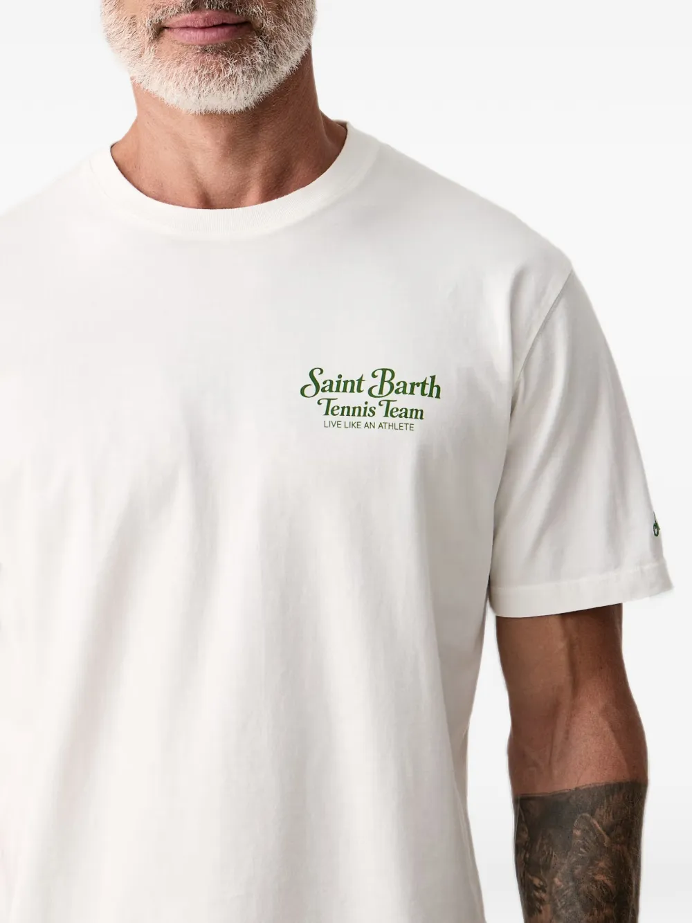 MC2 Saint Barth Arnott T-shirt in white with Saint Barth Tennis Team print