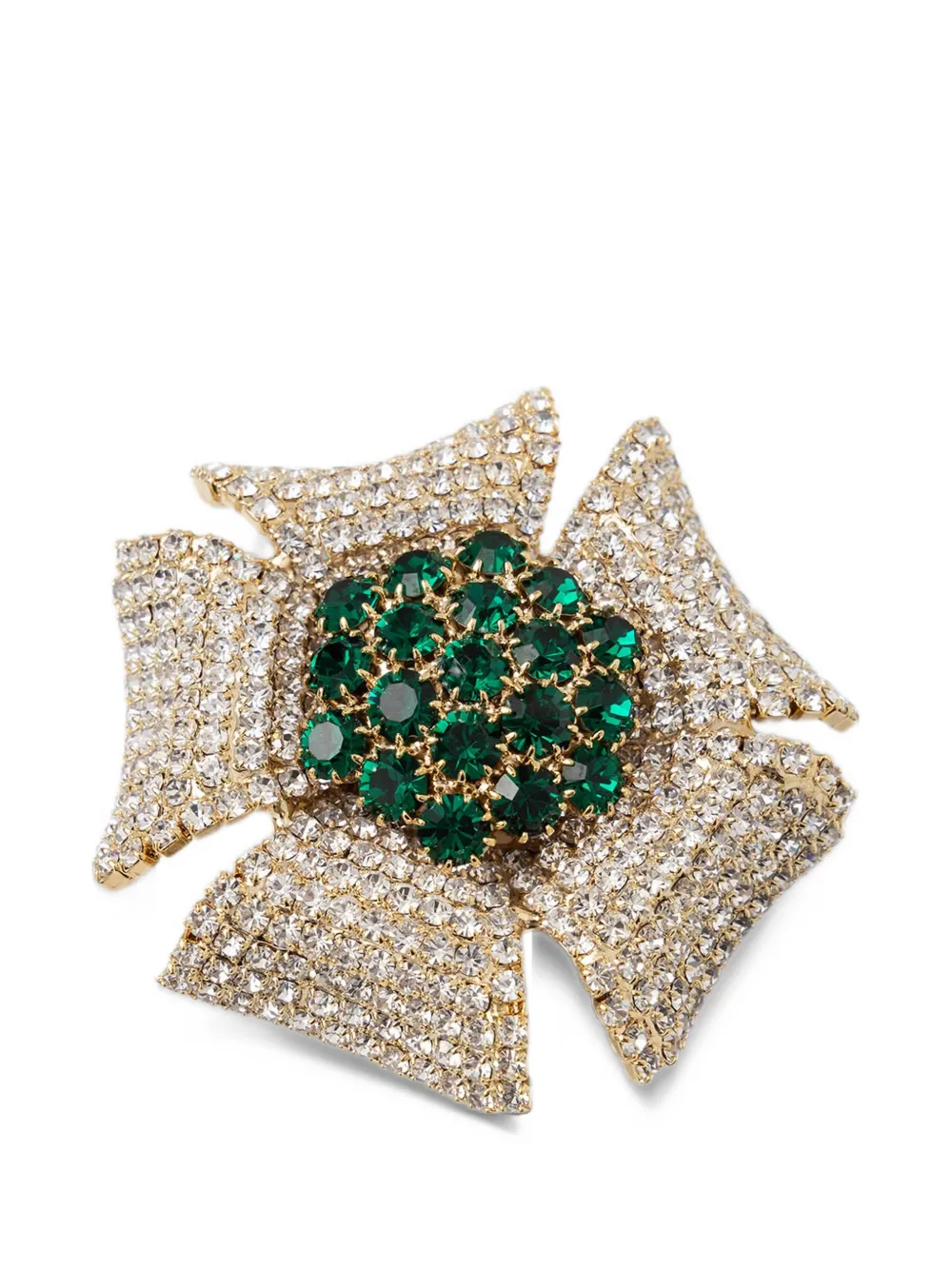 LUISA SPAGNOLI rhinestone-embellished floral brooch LUISA SPAGNOLI rhinestone-embellished floral brooch