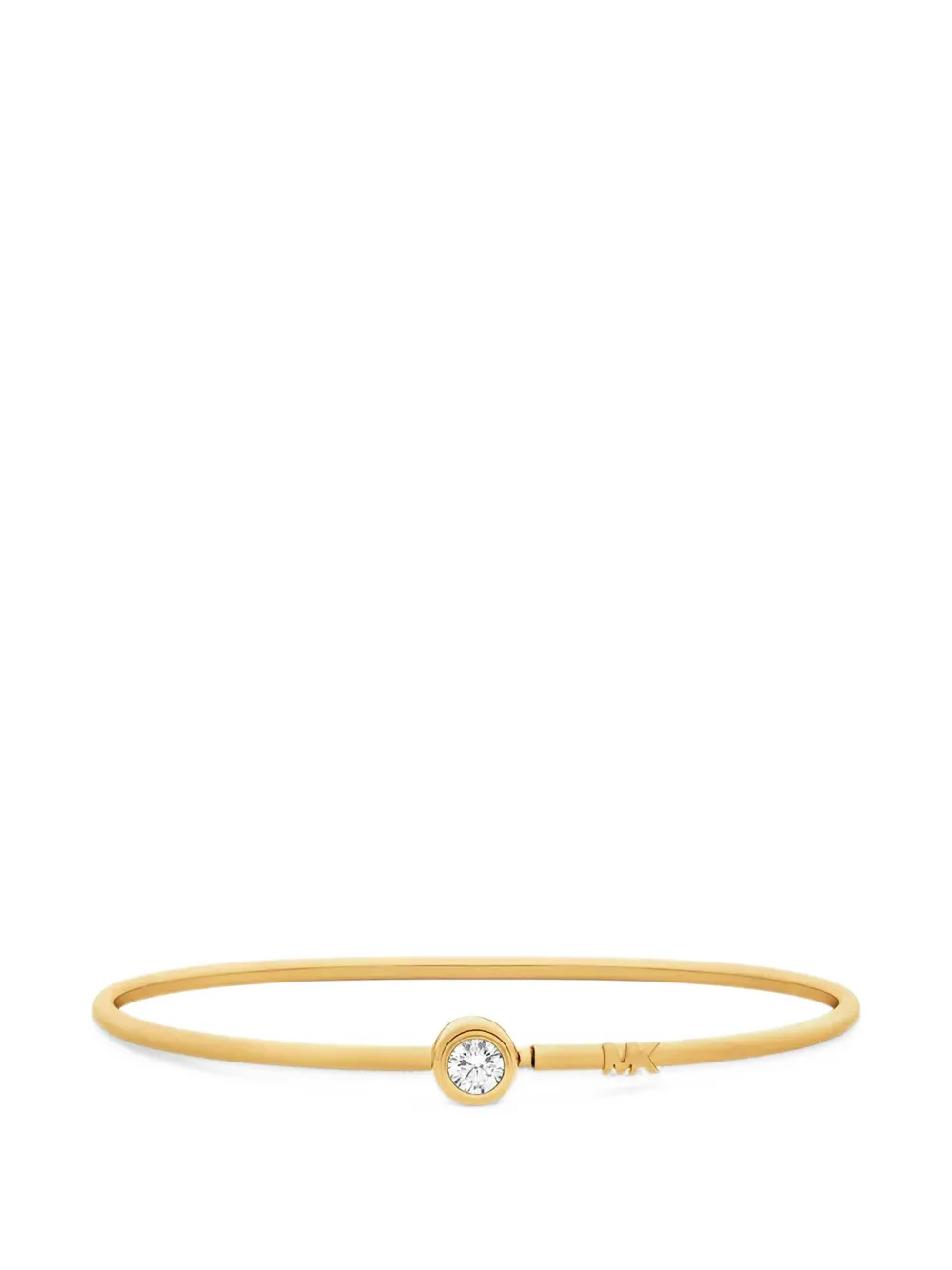 Michael Kors crystal-embellished logo-charm bracelet - Oro