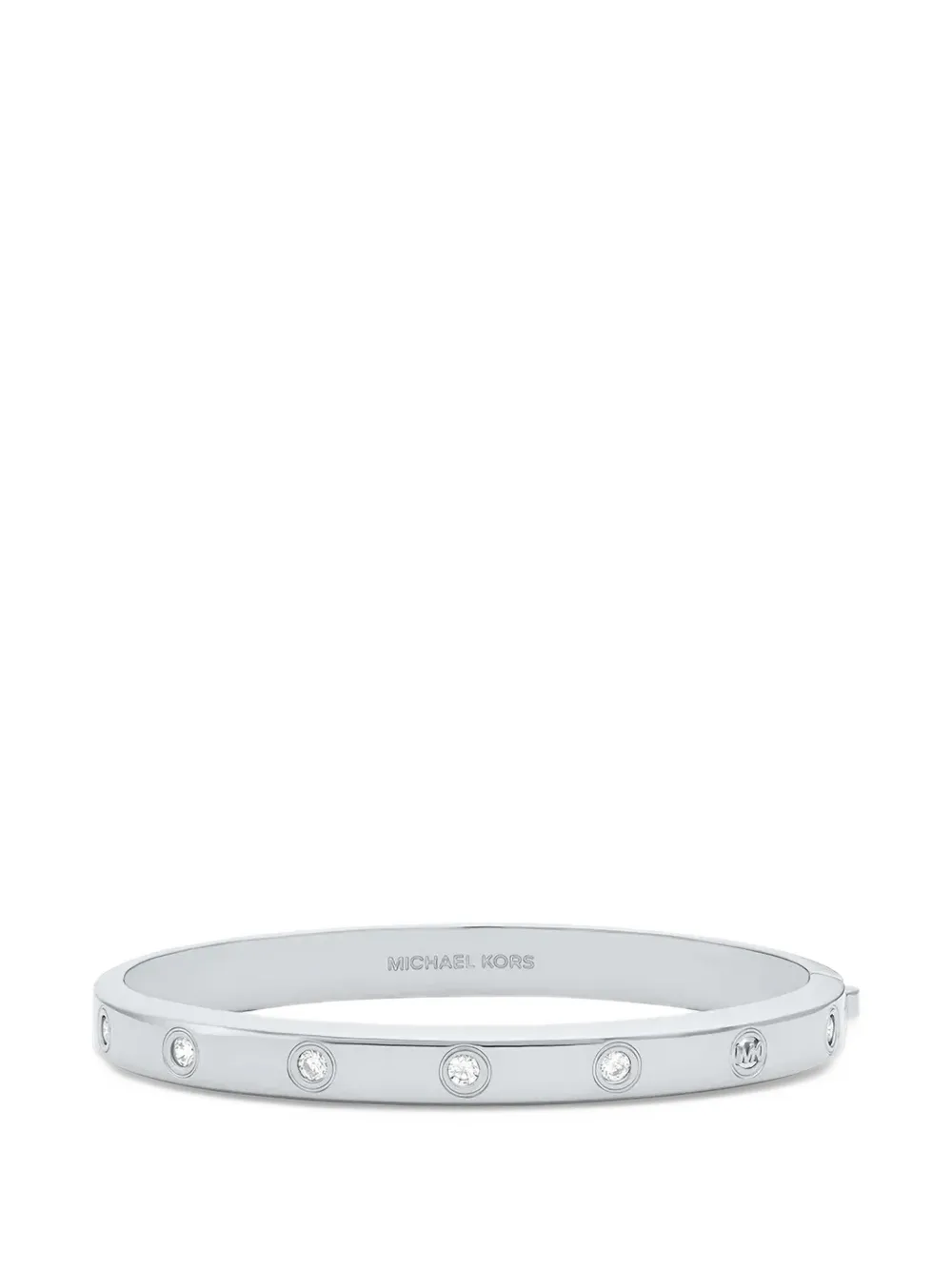 Michael Kors crystal-embellished bangle bracelet - Argento