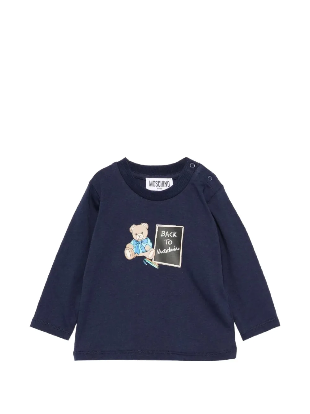 Moschino Kids Teddy Bear-print T-shirt - Blu