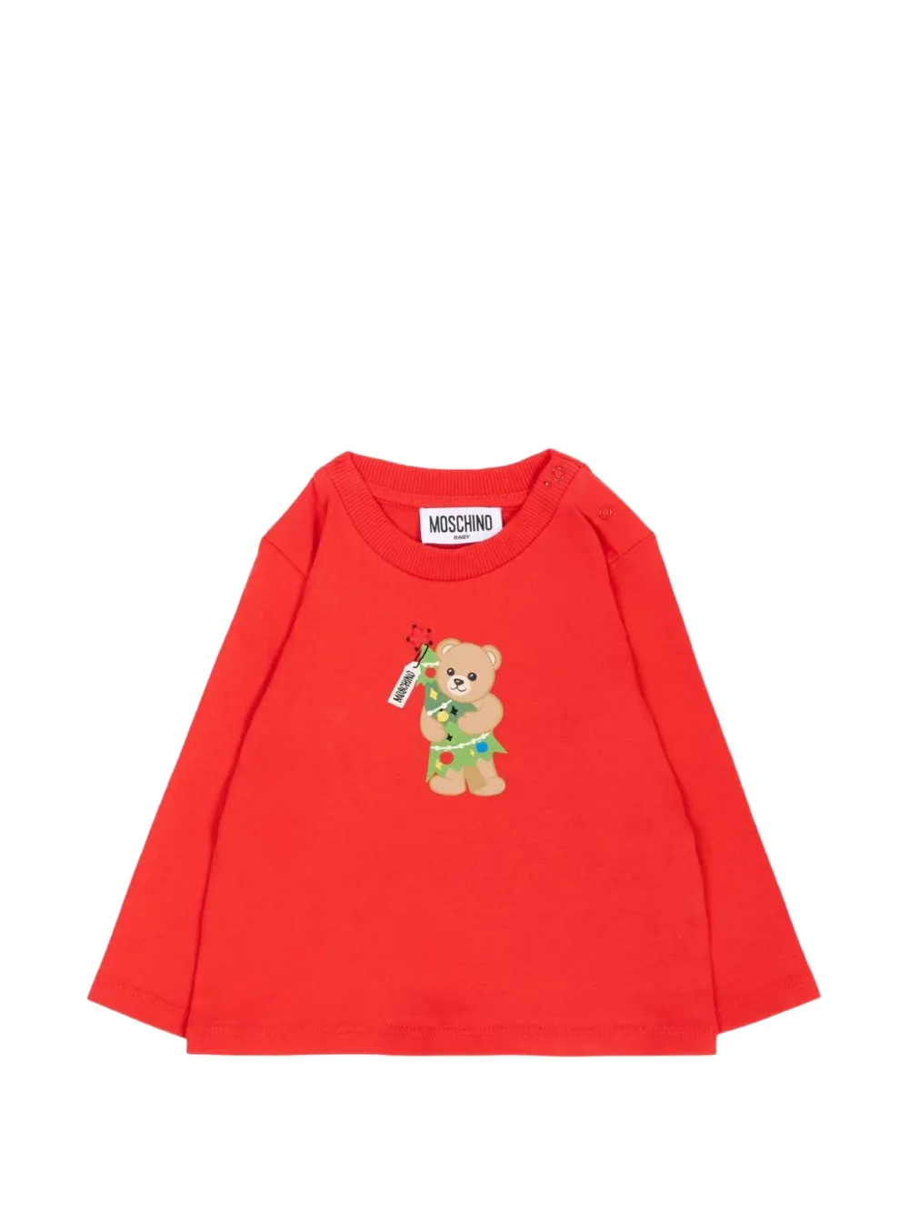 Moschino Kids Teddy Bear print T-shirt Rood