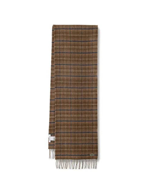 Lacoste wool-blend plaid scarf