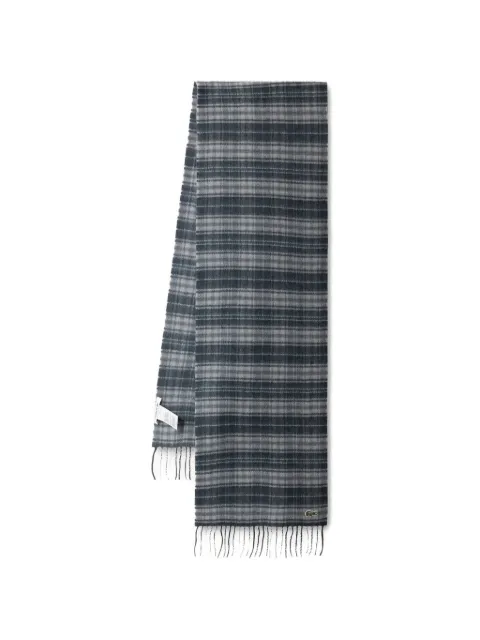 Lacoste wool-blend plaid scarf