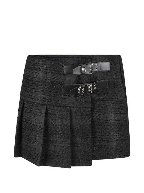 John Richmond buckle-detail pleated mini skirt
