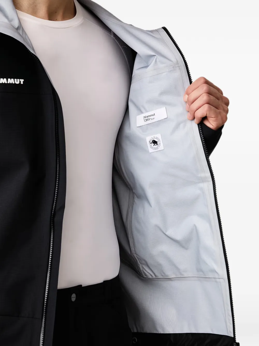 Mammut Alto Guide jack met capuchon en logo-print Zwart
