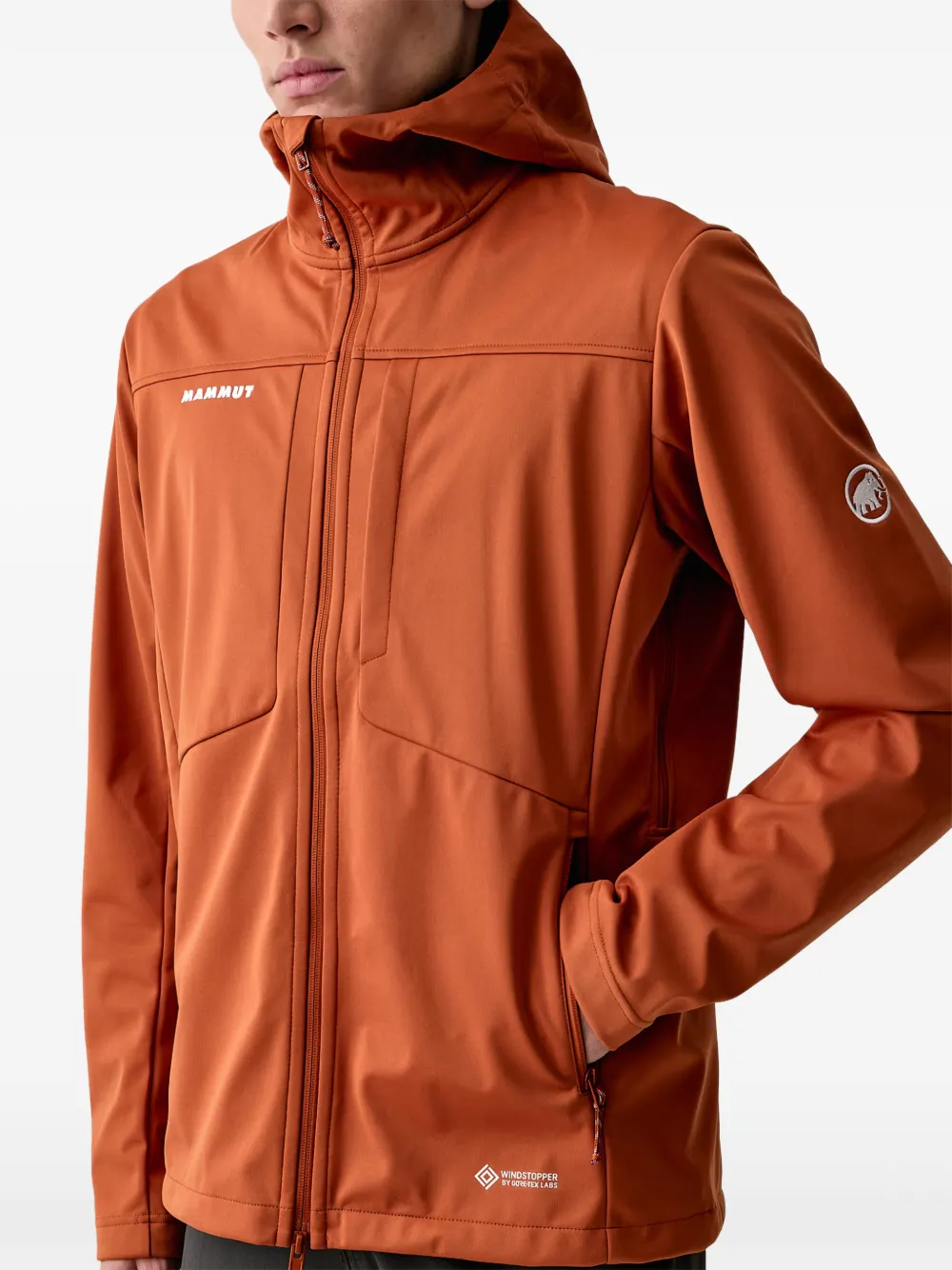 Mammut Ultimate VIII jack met capuchon en rits Oranje
