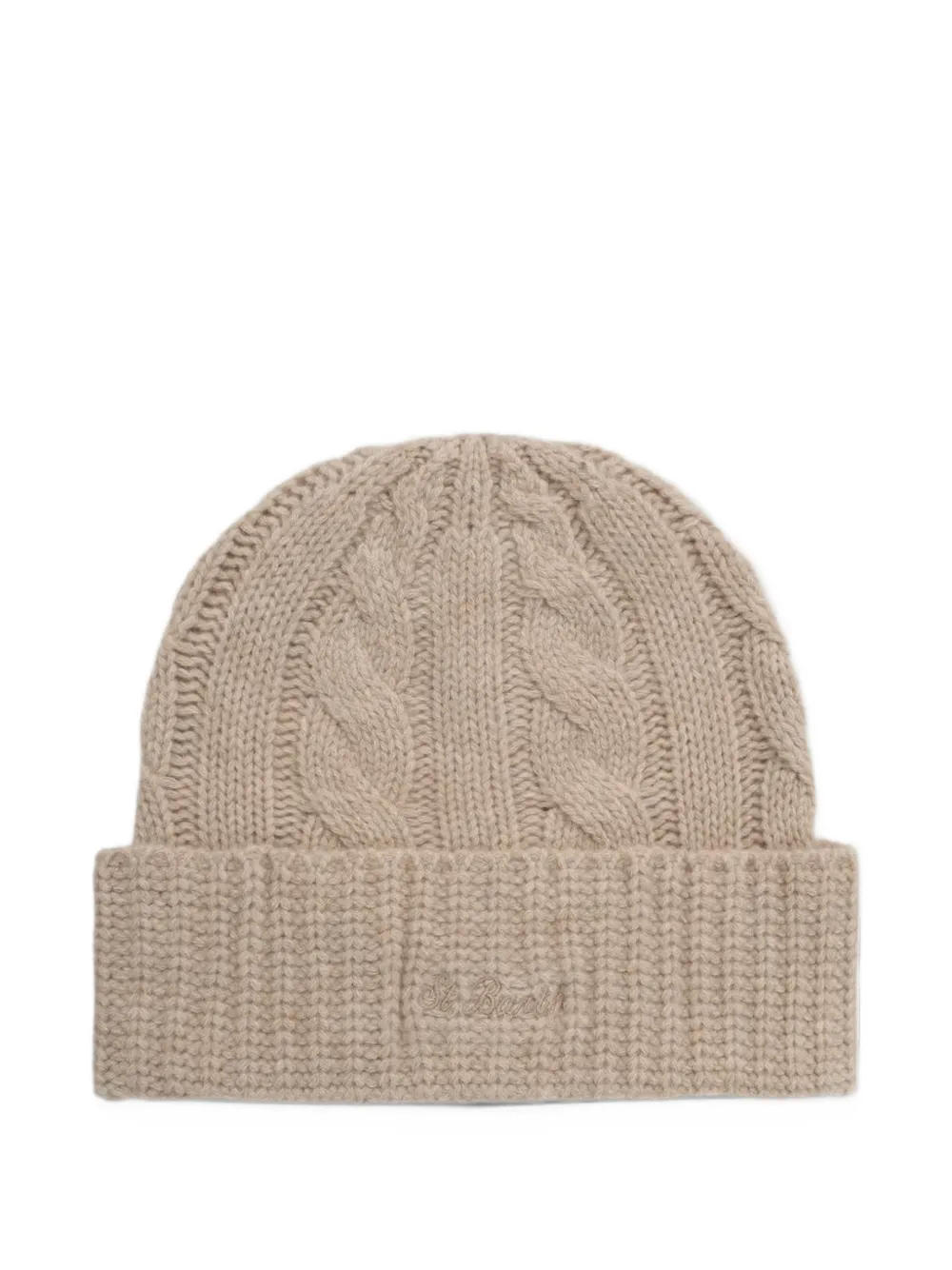 MC2 Saint Barth Kabelgebreide muts Beige