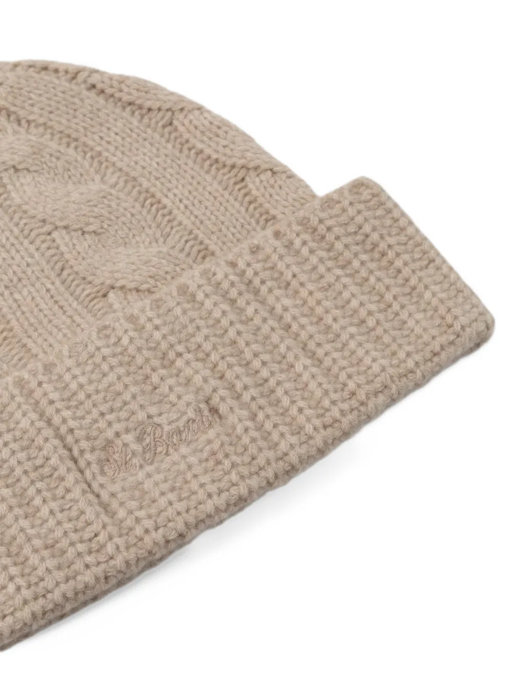 MC2 Saint Barth Kabelgebreide muts Beige
