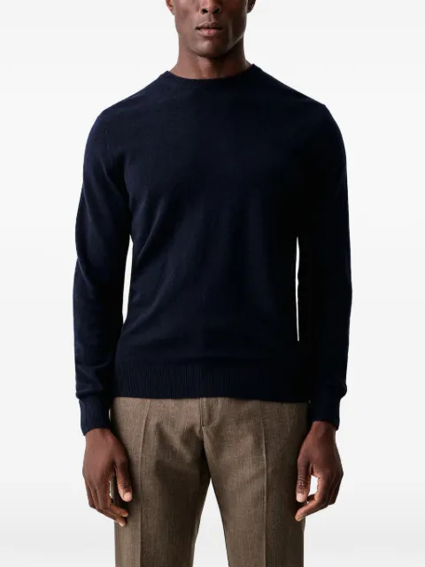 MC2 Saint Barth navy blue Regent merino wool and cashmere blend crewneck