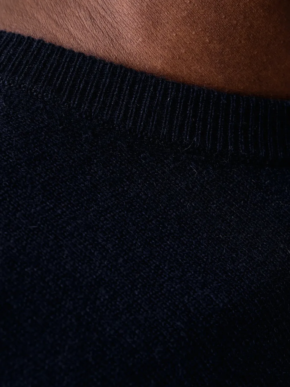 MC2 Saint Barth navy blue Regent merino wool and cashmere blend crewneck Blauw