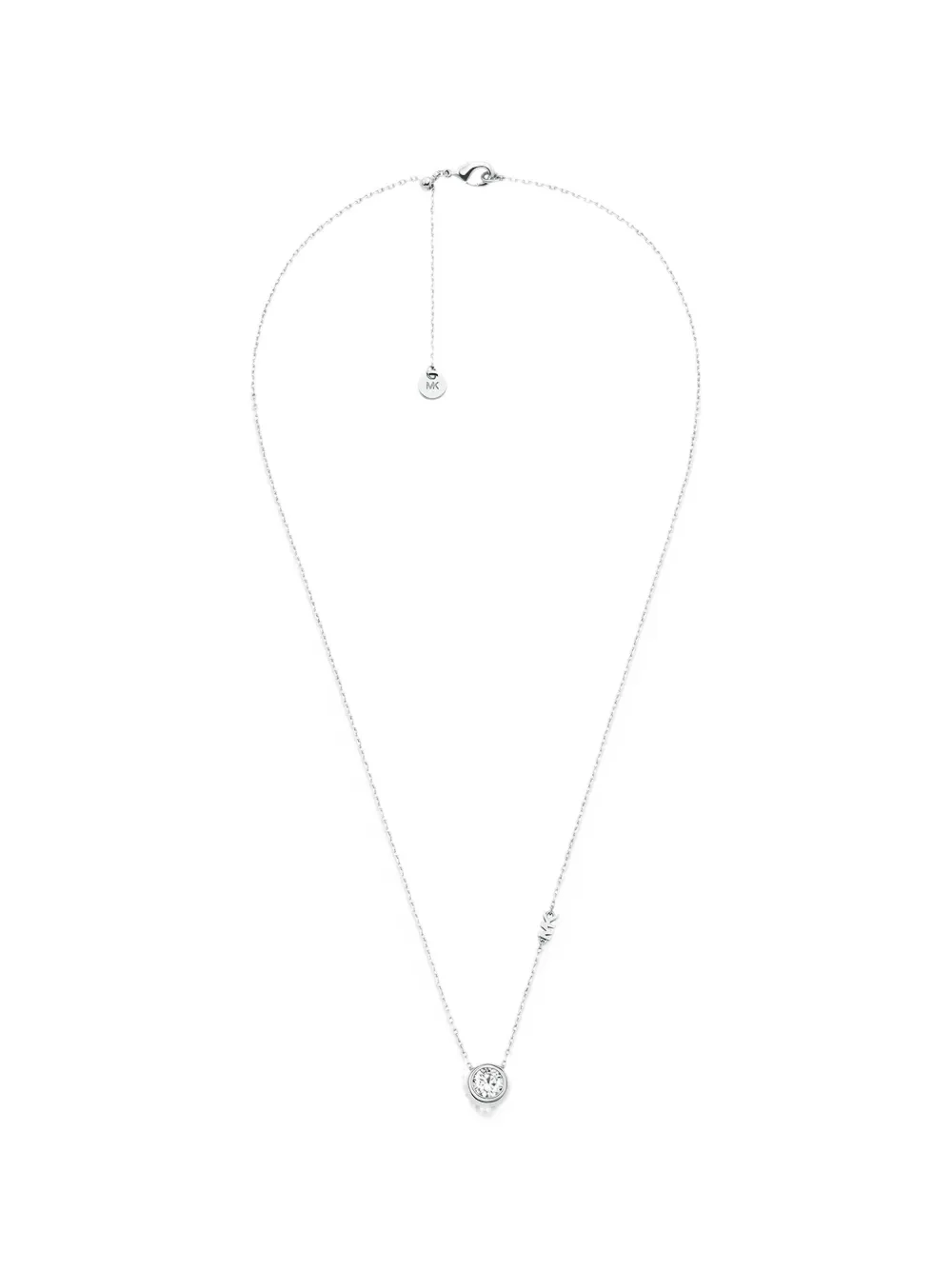 Michael Kors round-stone pendant necklace - Argento
